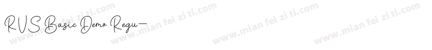 RVS Basic Demo Regu字体转换